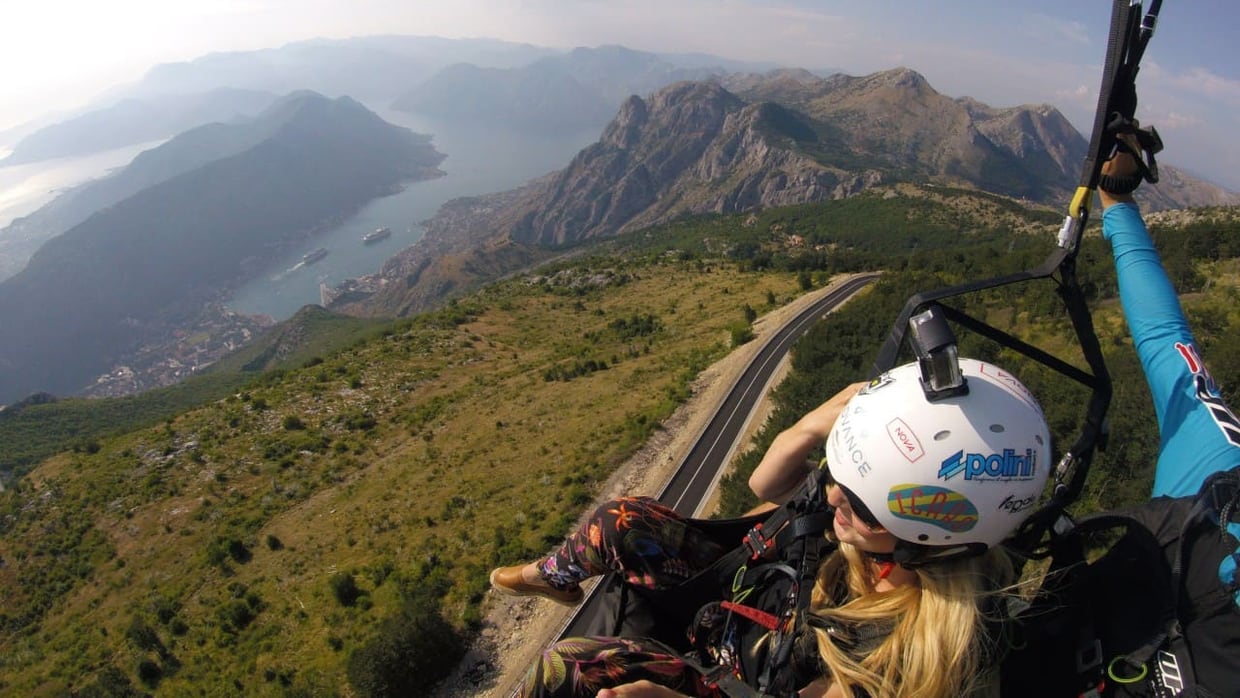 Epic Bay of Kotor paragliding preview with enclosed mountain-and-water drama