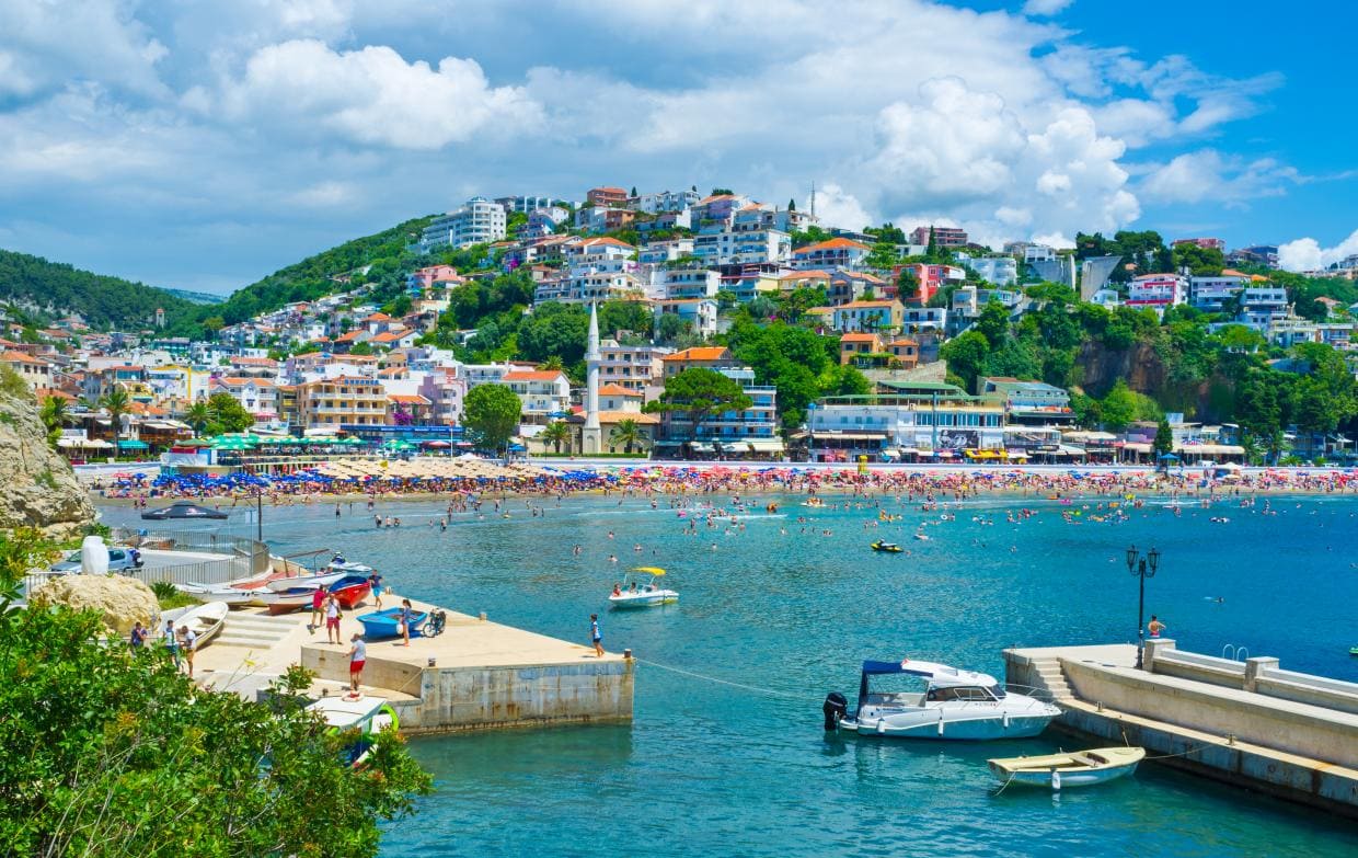 Cental beach Ulcinj Montenegro paraplan chernogoriya ulcinj 1240