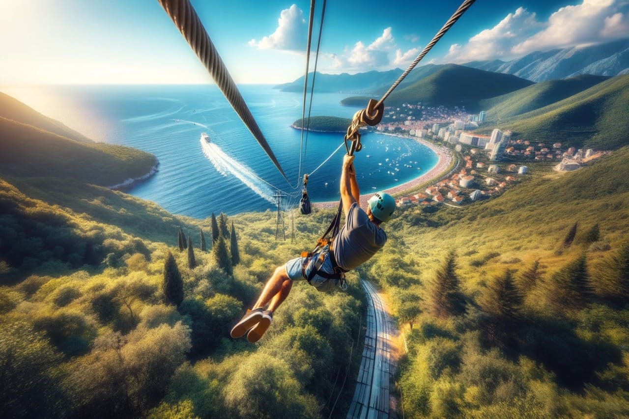 Experience the Thrill of Ziplining in Budva, Montenegro