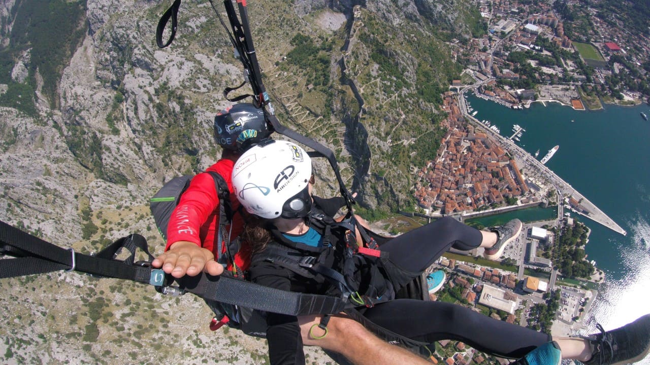 Experience the Thrill of Tandem Paragliding in Kotor paragliding kotor G0061690