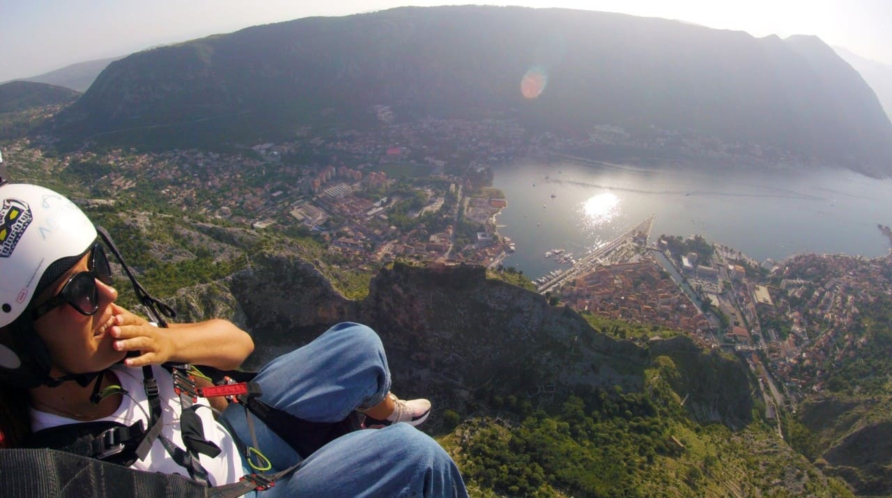 Experience the Thrill of Tandem Paragliding in Kotor paragliding kotor G0099695