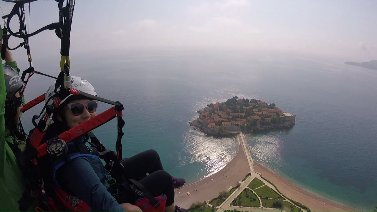 Soar Above Sveti Stefan: A Tandem Paragliding Experience with Budva Paragliding - Flying Adventure! paragliding montenegro 04 50