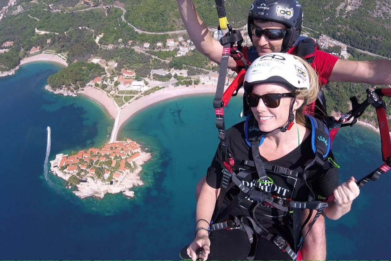 Soar Above Sveti Stefan: A Tandem Paragliding Experience with Budva Paragliding - Flying Adventure